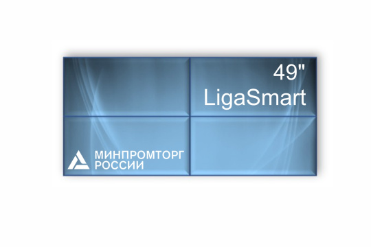 Изображение Видеостена 2x2 шов 1.8 LigaSmart 49" V 49.22