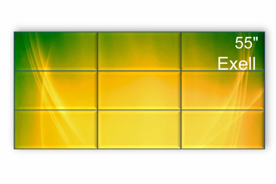 Изображение Видеостена 3x3 Exell 55" EXPD-WA55AB05