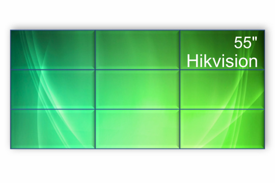 Изображение Видеостена 3x3 Hikvision 55" DS-D2055HR-G